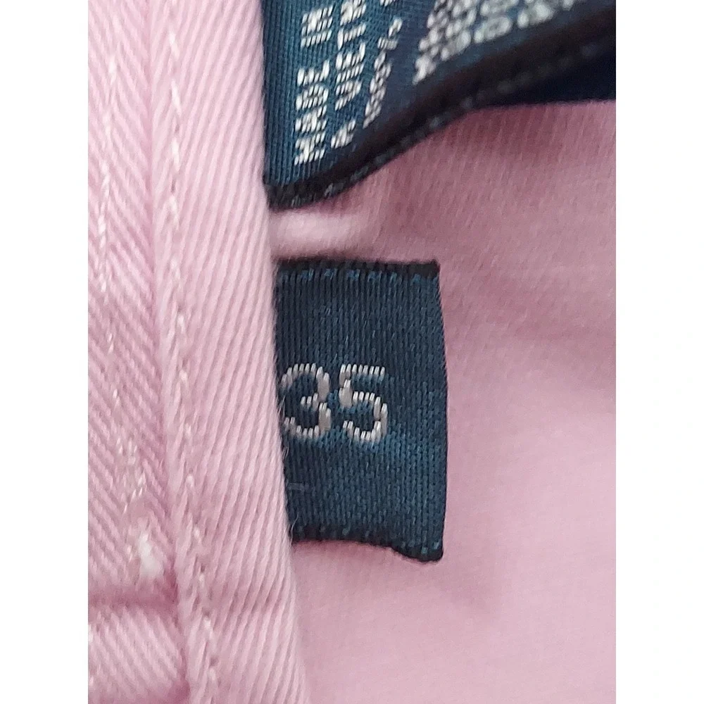 Vintage POLO RALPH LAUREN Shorts Mens 35 Pink Chino Drawstring Cotton Walking